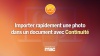 [Continuité] Importer rapidement une photo dans un document depuis un iPhone