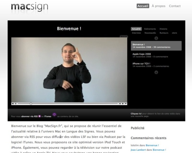 Site de news Mac pour les malentendants