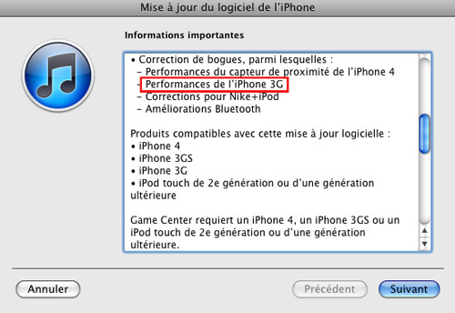 iOS 4.1 sur iPhone 3G • Le test