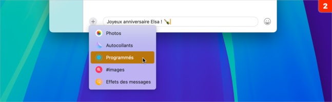 macOS Sequoia • Comment envoyer un message à une date ultérieure ?