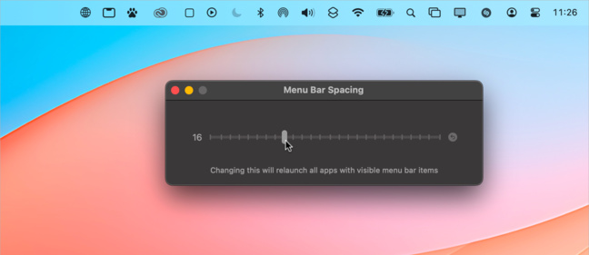 macOS • Donnez de l’espace aux icônes dans votre barre des menus