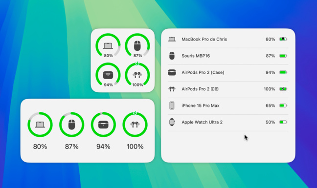 macOS • L’état des batteries de vos appareils toujours sous les yeux