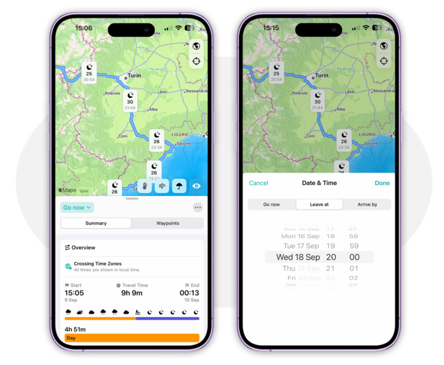 iOS • Une application pour connaitre la météo tout au long du trajet