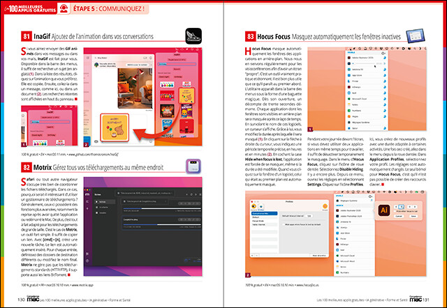 Compétence Mac 87 : Les 100 meilleures applis gratuites pour Mac • IA générative • Forme et Santé • Mac mini