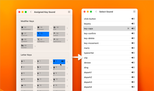 macOS • Sonorisez votre clavier avec des sons de touches mécaniques