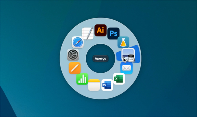 macOS • Pieoneer, le dock circulaire pour lancer vos applications