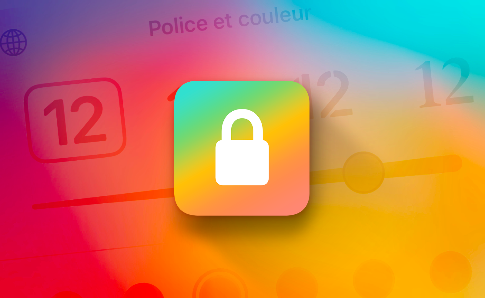 iOS 18 • Affichez l’heure en dégradé arc-en-ciel sur l’écran verrouillé