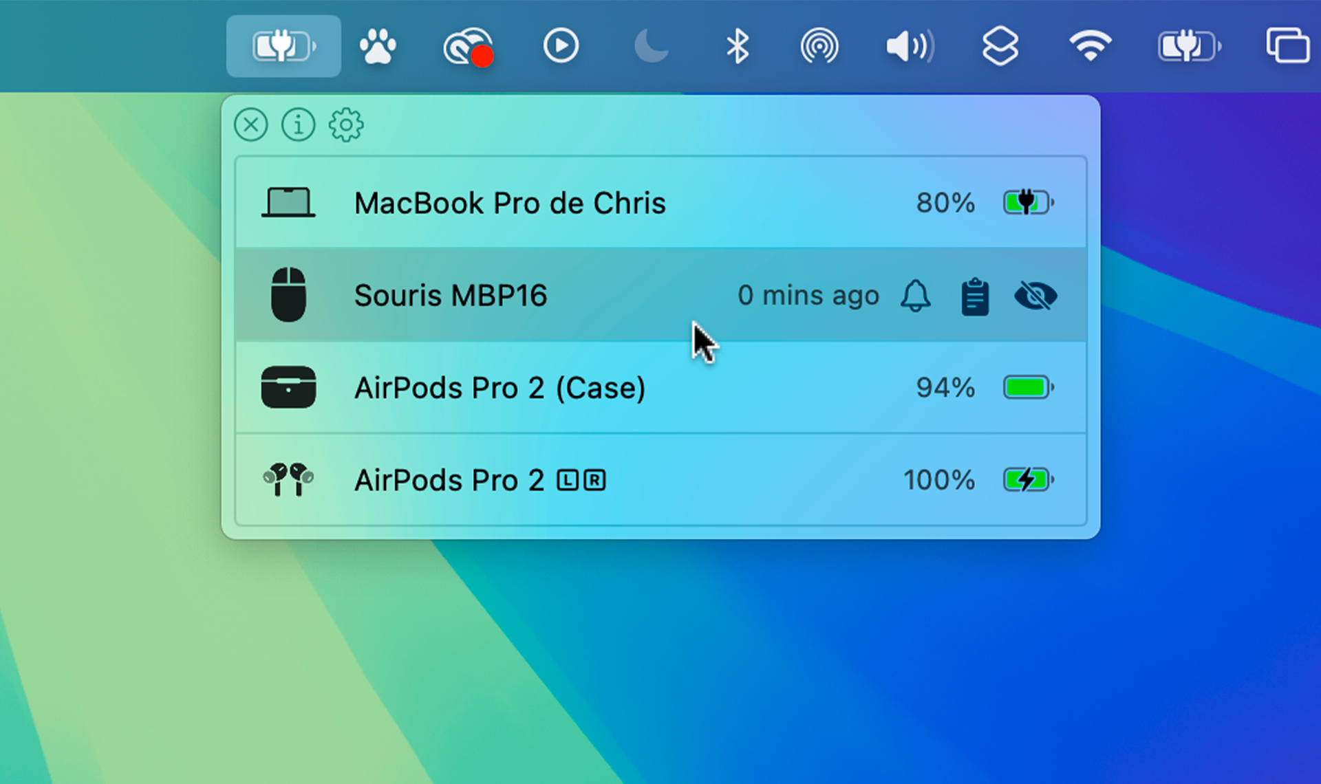 macOS • L’état des batteries de vos appareils toujours sous les yeux