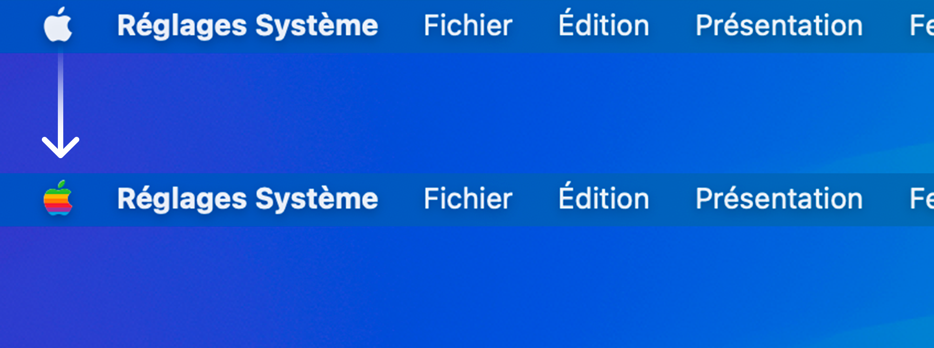 macOS • Changez l’icône du menu Pomme dans la barre des menus