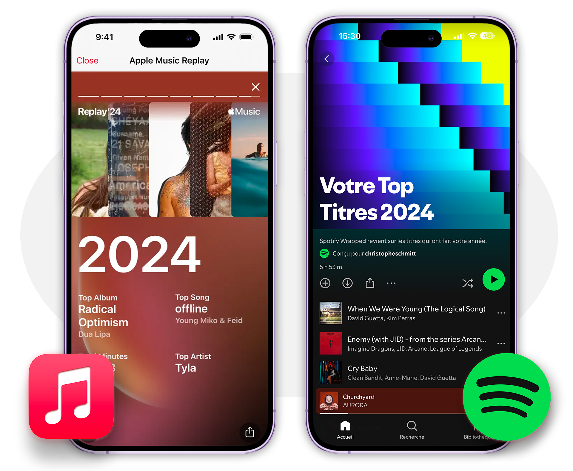 Musique • Spotify et Apple Music font votre bilan musical pour 2024